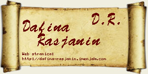 Dafina Rasjanin vizit kartica